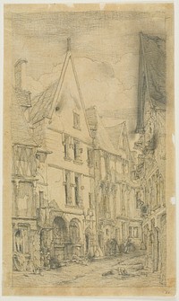 Rue des Toiles, Bourges by Charles Meryon