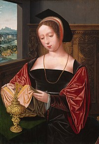 A Lady Reading (Saint Mary Magdalene) by Master of the Female Half-Lengths