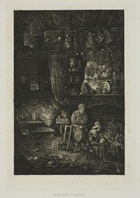 Flemish Interior, from Revue Fantaisiste by Rodolphe Bresdin