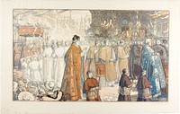 The Corpus Christi Procession, Nantes by Louis Auguste Lepère