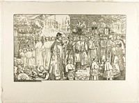 The Corpus Christi Procession, Nantes by Louis Auguste Lepère