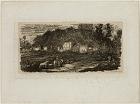 Farmyard, from Revue Fantaisiste by Rodolphe Bresdin