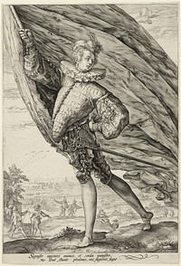 The Standard Bearer, Turned to Left by Hendrick Goltzius