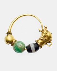 Earring with Dolphin Head Finial by Ancient Greek