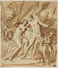 Venus and Adonis by Louis Chéron