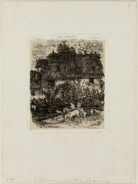 The Thatch-Roofed Farmhouse, from Revue Fantaisiste by Rodolphe Bresdin