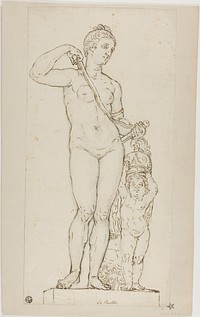 Sculpture of Venus and Cupid, with Mars' Armor by Jean Le Pautre