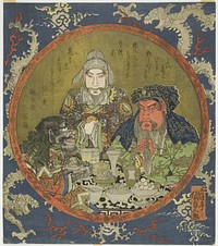 Guan Yu, Liu Bei, and Zhang Fei by Utagawa Kunisada I (Toyokuni III)