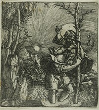 Saint Christopher Carrying the Christ Child by Albrecht Altdorfer