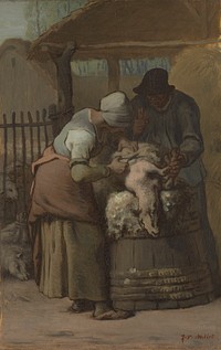 The Sheepshearers by Jean François Millet