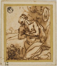 Saint Jerome by Style of Pier Francesco Mola