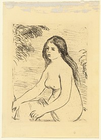 Seated Nude Woman by Pierre-Auguste Renoir