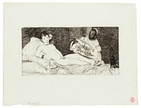 Olympia (published plate) by Édouard Manet