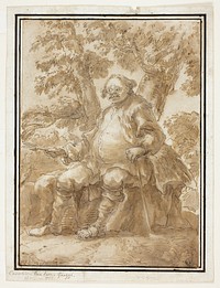 Man Seated in Front of Trees by Carlo Marchionni