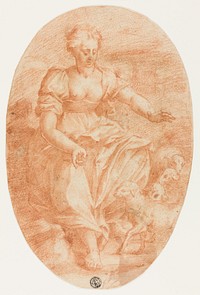 Allegorical Figure of Meekness or Saint Agnes by Follower of Fiorentino Rosso