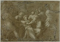 Roman Soldiers Arresting Saint Peter (?) by Polidoro da Caravaggio