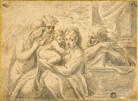 Holy Family with Mary Magdalene and Male Saint by Parmigianino