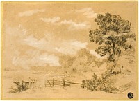 Landscape with Stile by Augustus Wall Callcott