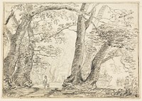 Man with Dog in Forest by Thomas Gainsborough