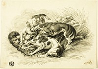 Hounds with Fox by Guillaume Coustou, I