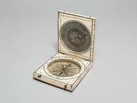 Portable Diptych with Compass, Sundial, and Perpetual Calendar by Charles Bloud