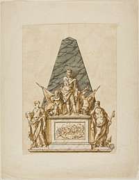 Unexecuted Design for the Monument to the First Duke of Marlborough by John Michael Rysbrack