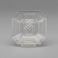 Square plate by Artist unknown