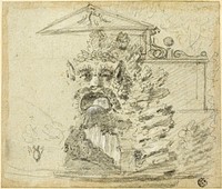 'Il Mascherone,' a Rocaille Fountain on the Grounds of the Villa Borghese by Richard Wilson