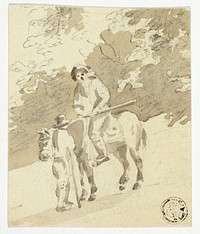 Man on Horse Talking with Man on Foot by Nicolaes Berchem