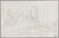Buildings Amid Ruins in Roman Campagna by Guilliam Dujardin