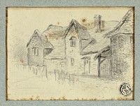 Houses by Hendrik Pieter Koekkoek