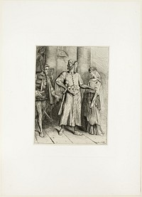 Honest Iago, my Desdemona must I leave to thee, plate four from Othello by Théodore Chassériau