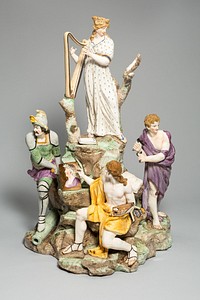 Allegorical Figure Group: The Arts by Buen Retiro Porcelain Factory