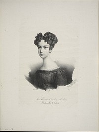 Marie Christine Caroline d'Orléans, Mademoiselle de Valois by Pierre Louis Henri Grévedon