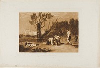 Young Anglers, plate 32 from Liber Studiorum by Joseph Mallord William Turner