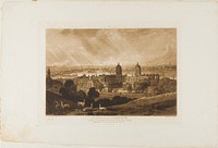 London from Greenwich, plate 26 from Liber Studiorum by Joseph Mallord William Turner