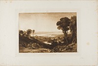Junction of Severn and Wye, plate 28 from Liber Studiorum by Joseph Mallord William Turner
