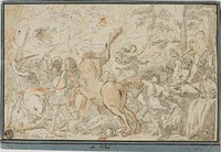 Battle of Lapiths and Centaurs by Jean Le Pautre