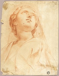 Woman Looking Upwards by Style of Edme Bouchardon