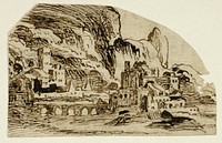 Citadel and Bridge in the Mountains by Unknown artist