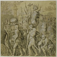 Triumphs of Julius Caesar: Canvas No. VI by Andrea Mantegna
