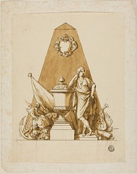 Unexecuted Design for the Monument to the First Duke of Marlborough by John Michael Rysbrack