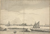 Sailboats on Canal near Spaarendam by Jan de Beyer