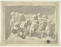 Baby Satyrs and Putti Playing with Donkey by Jacob de Wit