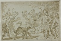 Roman Soldiers Stoning a Serpent by Abraham Bloemaert