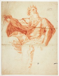 Study for King David, with Harp and Psalm Book by Guido Reni