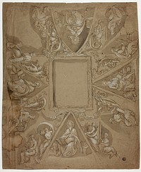 Ceiling Decoration with Four Fathers of the Church, Sibyls and Prophets by Pasquale Cati