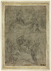 Trinity with the Virgin, and Ten Saints by Tommaso Manzuoli