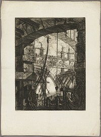 The Grand Piazza, plate 4 from Imaginary Prisons by Giovanni Battista Piranesi