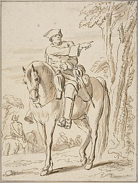 Equestrian Pointing Left by Charles Parrocel